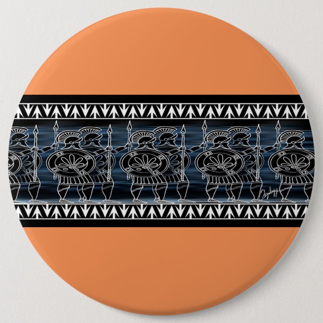 Badge Rond 15,2 Cm Greek Black Figure (Devant)