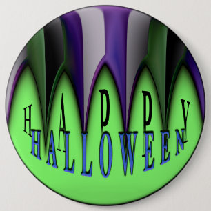 Badge Rond 15,2 Cm Green Halloween frites
