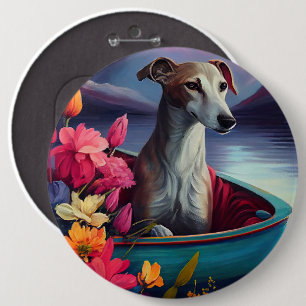 Badge Rond 15,2 Cm Greyhound sur une pagaie : Une aventure panoramiqu