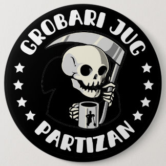 Badge Rond 15,2 Cm Grobari Jug Partizan