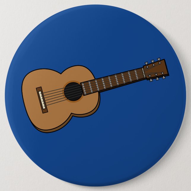 Badge Rond 15,2 Cm Guitar Cartoon (Devant)