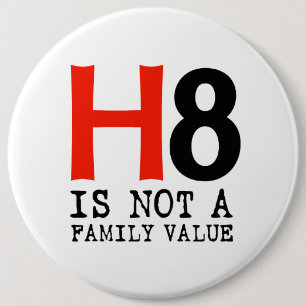Badge Rond 15,2 Cm H8 n'est pas une valeur familiale