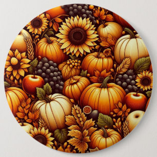 Badge Rond 15,2 Cm Halloween/Automne/Automne/citrouille
