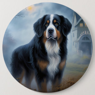 Badge Rond 15,2 Cm Halloween de montagne bernois effrayant