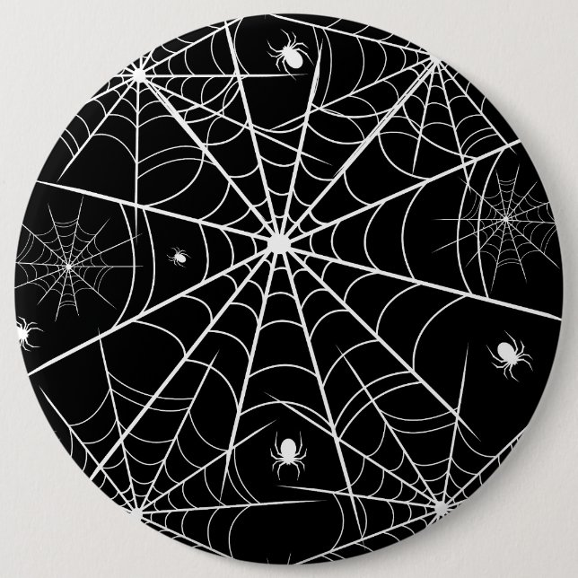 Badge Rond 15,2 Cm Halloween Spider Web (Devant)