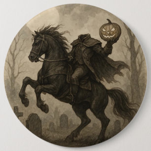 Badge Rond 15,2 Cm Halloween vintage/gothique sans tête/automne