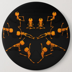 Badge Rond 15,2 Cm Halloween Yoga Class