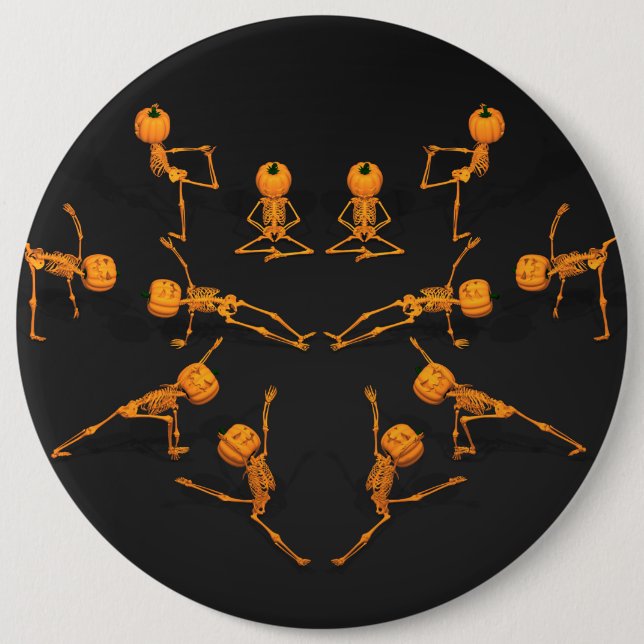 Badge Rond 15,2 Cm Halloween Yoga Class (Devant)