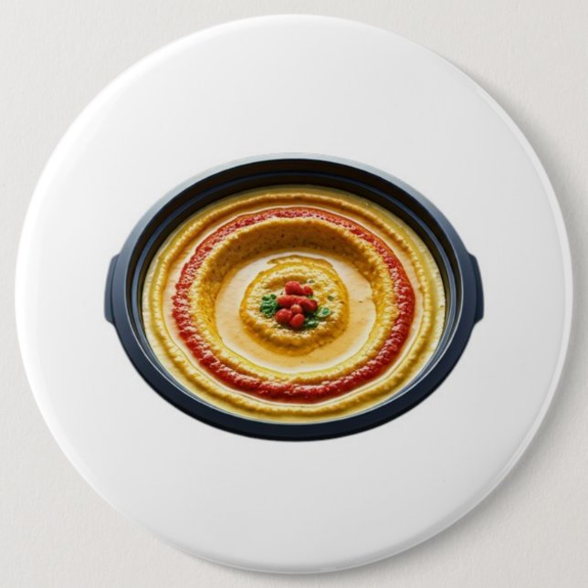 Badge Rond 15,2 Cm Héros Hummus (Devant)