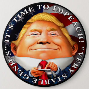 Badge Rond 15,2 Cm Heure d'attaquer, "génie très stable "