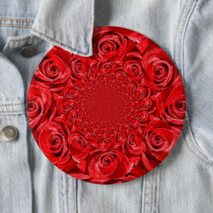 BADGE ROND 15,2 CM HEUREUSE SAINTE-VALENTIN