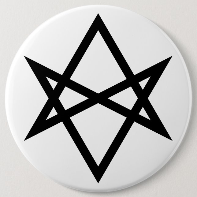 Badge Rond 15,2 Cm Hexagram unicursale de Thelemite (Devant)