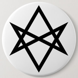 Badge Rond 15,2 Cm Hexagram unicursale de Thelemite