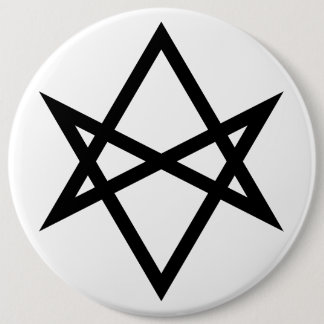 Badge Rond 15,2 Cm Hexagram unicursale de Thelemite
