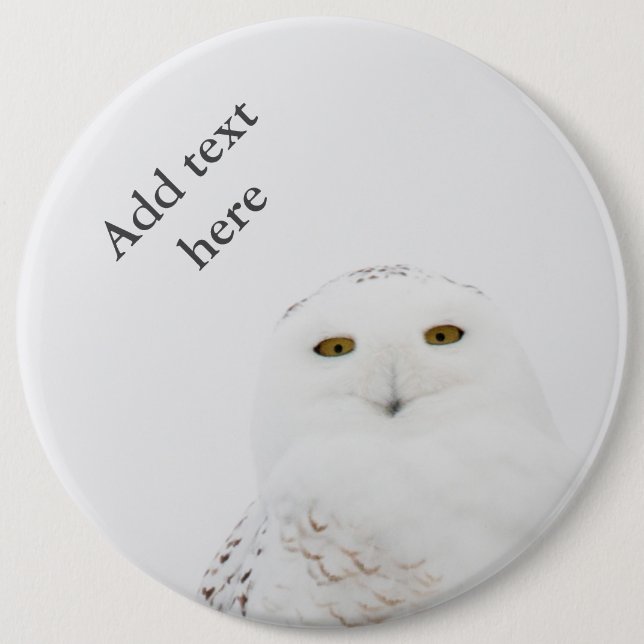 Badge Rond 15,2 Cm Hibou animal de Milou d'oiseau me regardant (Devant)