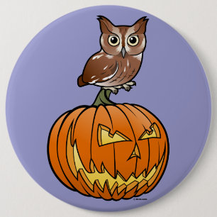 Badge Rond 15,2 Cm Hibou de cri strident oriental de Halloween