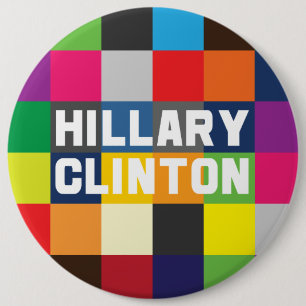 Badge Rond 15,2 Cm Hillary Clinton colorée 2016 boutons