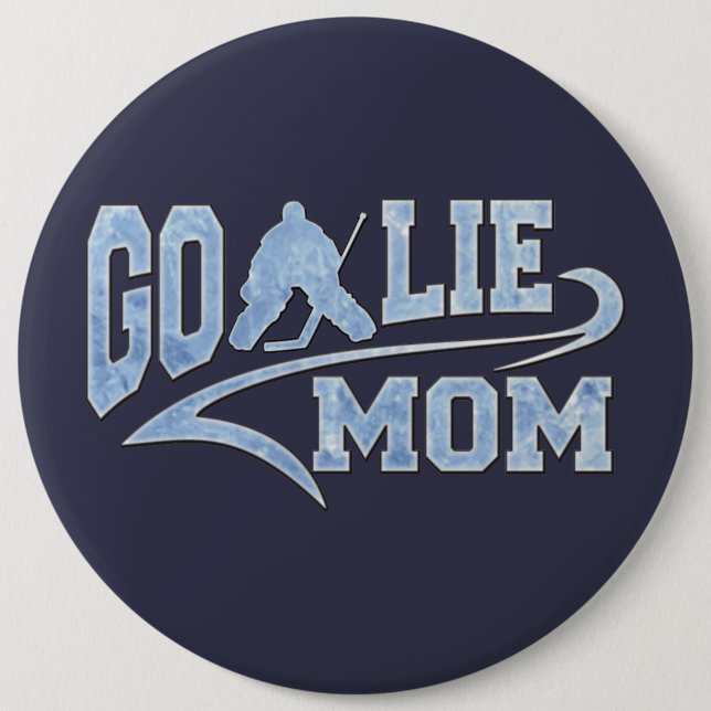 Badge Rond 15,2 Cm Hockey Goalie Mom Athletic Tail (Devant)
