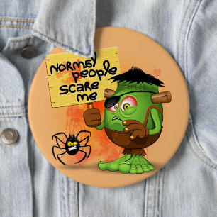 Badge Rond 15,2 Cm Humorous Frankenstein