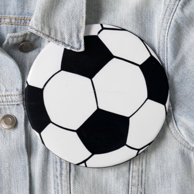 Badge Rond 15,2 Cm I Love Football (Soccer) Coeur du jeu : I Love (En situation)