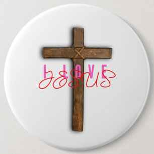 Badge Rond 15,2 Cm I Love Jesus Femmes