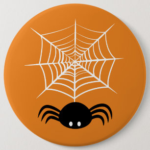 Badge Rond 15,2 Cm Illustration d'araignée d'Halloween effrayante