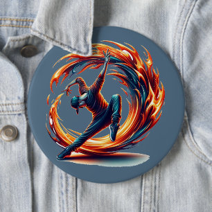 Badge Rond 15,2 Cm Incendie De Rue Avec Énergie Urbaine
