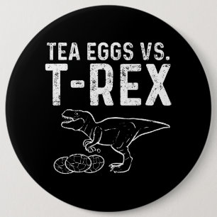 Badge Rond 15,2 Cm Infuseur De Thé Contre T Rex Dinosaur Dino Oeufs