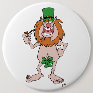 Badge Rond 15,2 Cm Insigne de bouton de lutin de St Patrick