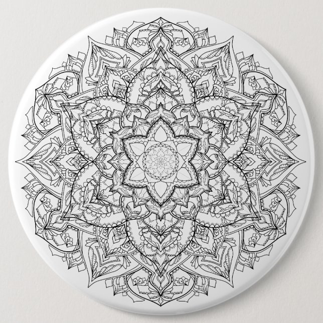 Badge Rond 15,2 Cm Insigne de mandala (Devant)
