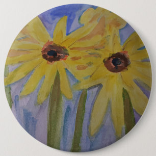 Badge Rond 15,2 Cm Insigne des tournesols jaunes d'été