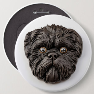 Badge Rond 15,2 Cm Inspiré 3D d'Affenpinscher