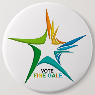 Badge Rond 15,2 Cm Irlande Élection générale pour l'insigne coloss