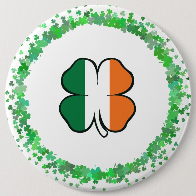 Badge Rond 15,2 Cm Irlande Saint Patrick's Day (Devant)