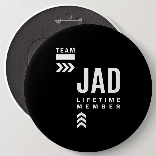 Badge Rond 15,2 Cm Jad Nom personnalisé Anniversaire Cadeau (Devant & derrière)