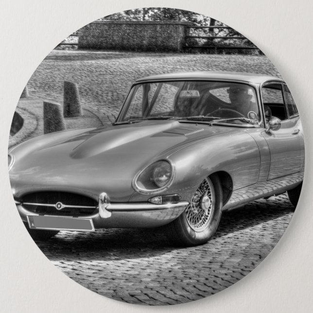 Badge Rond 15,2 Cm Jaguar E (Devant)