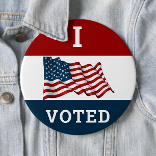 Badge Rond 15,2 Cm J'Ai Voté Les Élections De 2024 Avec Drapeau Améri