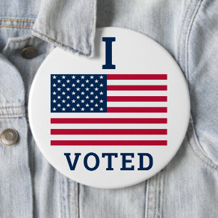 Badge Rond 15,2 Cm J'Ai Voté Les Élections De 2024 Avec Drapeau Améri