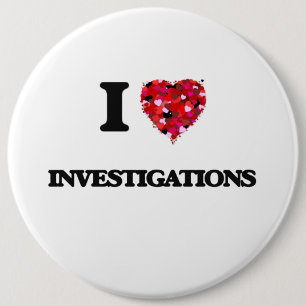 Badge Rond 15,2 Cm J'aime des investigations