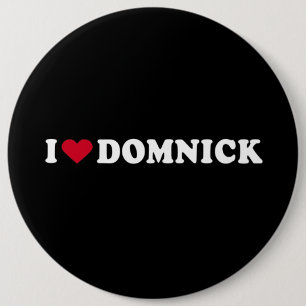 BADGE ROND 15,2 CM J'AIME DOMNICK
