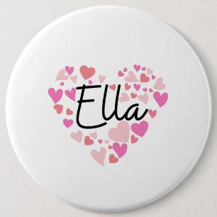 Badge Rond 15,2 Cm J'aime Ella
