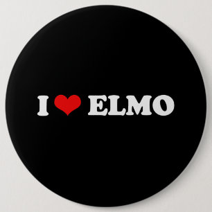 BADGE ROND 15,2 CM J'AIME ELMO