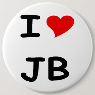 Badge Rond 15,2 Cm J'aime JB