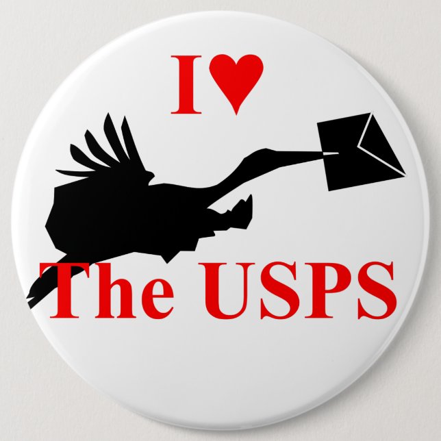 Badge Rond 15,2 Cm J'aime le bouton Poste (Devant)