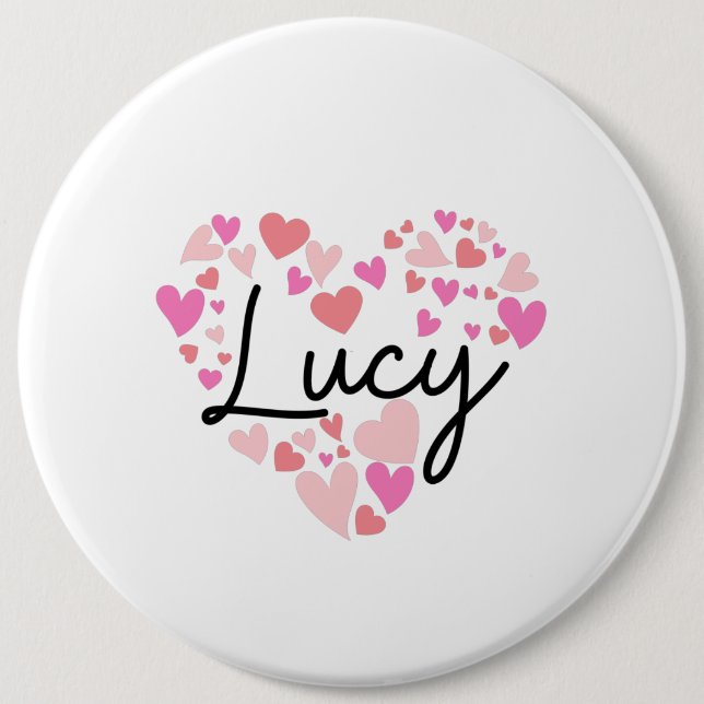 Badge Rond 15,2 Cm J'aime Lucy (Devant)