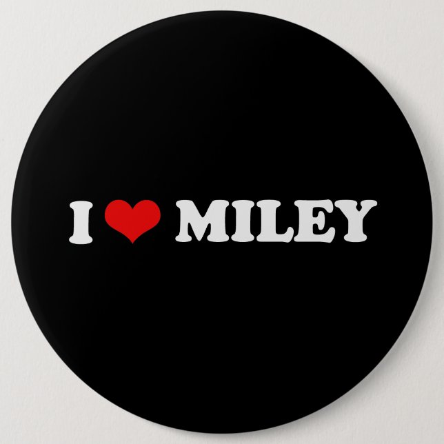 BADGE ROND 15,2 CM J'AIME MILEY (Devant)