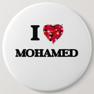 Badge Rond 15,2 Cm J'aime Mohamed