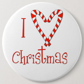 Badge Rond 15,2 Cm J'aime Noël