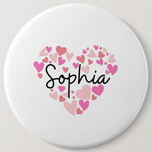 Badge Rond 15,2 Cm J'aime Sophia