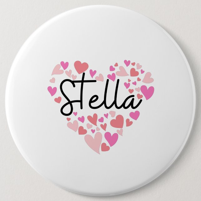 Badge Rond 15,2 Cm J'aime Stella (Devant)